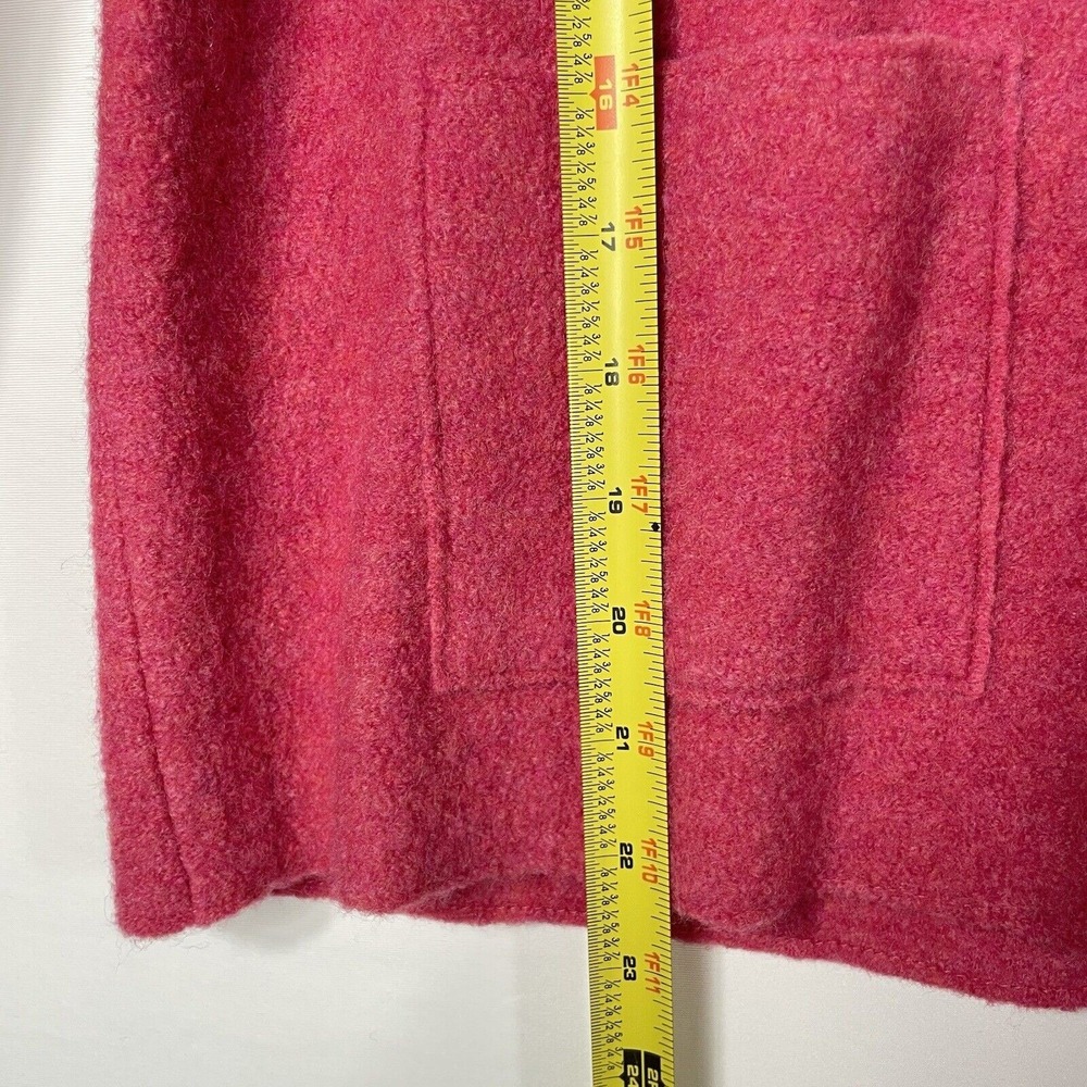 Lands End Womens Coat Boiled Wool Collared Button Front Jacket Size 14 Petite - Picture 11 of 12